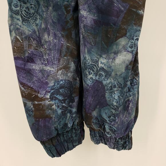Vintage Black Bear Ski Snow Suit M Jumpsuit Abstract Aztec Insulated Blue Black - Picture 10 of 14